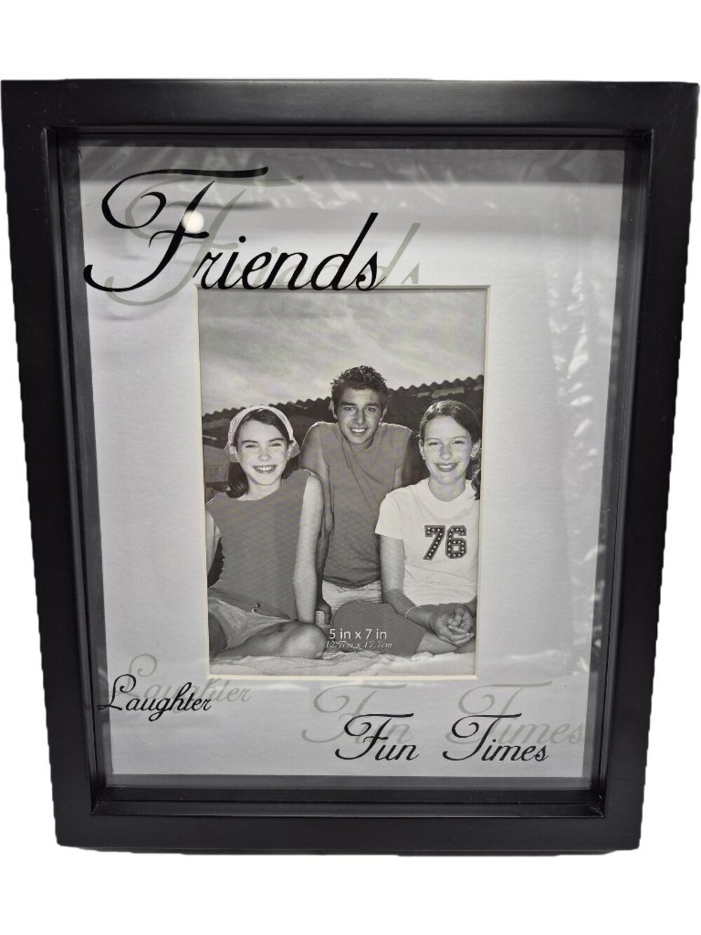 Michaels Black Shadowbox Picture Photo Frame 5X7" Friends Laughter Fun Times